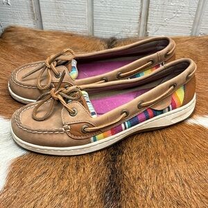Sperry women shoes tan colorful color size 7